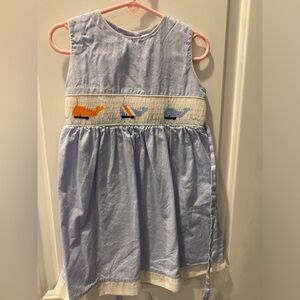Whale Smocked dress 3T